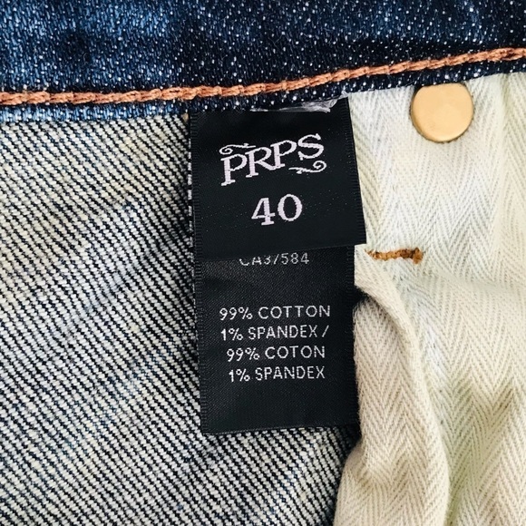 New! Prps Cayenne Pharoah Japanese Denim Indigo Distressed Skinny Jeans - Picture 14 of 14